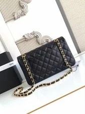 Chanel Classic Flap Medium Chain Turn Lock Box 3