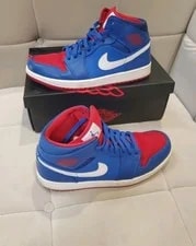 Air Jordan 1 Mid Size 10..5 Detroit Pistons 554724-407 2
