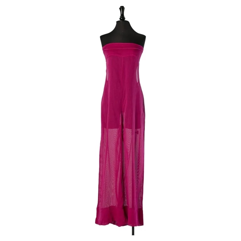 Chloé — See-through Cotton Veil Bustier Jumpsuit Chloe — Clothing — resale