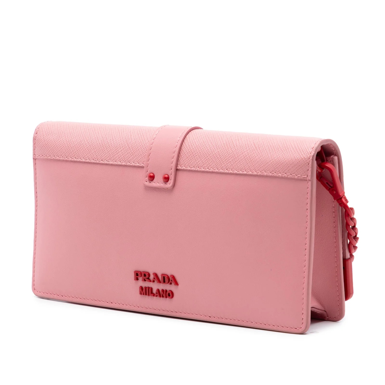 Trimmed City Calf Cahier Heart and Flower Wallet on Chain 2