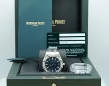 Audemars Piguet Royal OAK 15551ST Blue Dial Diamond Bezel 2025 Full SET 2