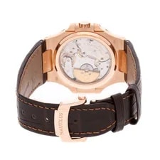 Patek Philippe Nautilus Date Moon Phases Gold Auto 40mm Brown Dial 5712R-001 4