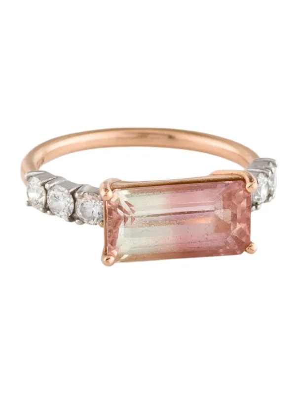 Irene Neuwirth — 18K 2.62ct Parti-Color One of A Kind Tennis Ring — Jewelry — resale