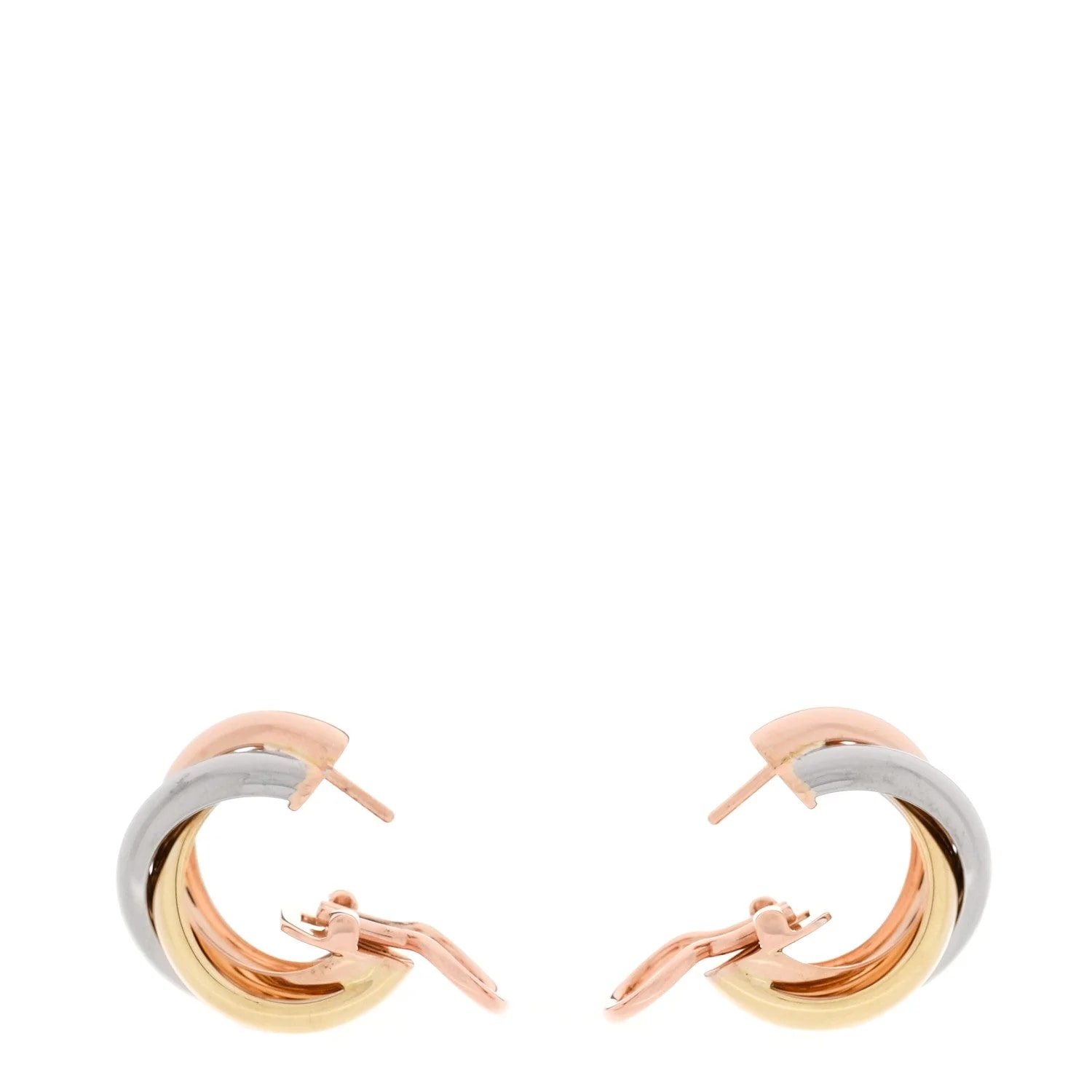 18K White Gold Classic Trinity Hoop 3