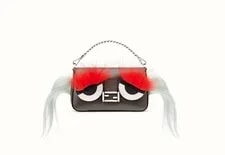 Fendi — Fendi 'Micro Monster' Genuine Fox & Goat Fur Baguette , Msrp $1,650 — Handbag — resale