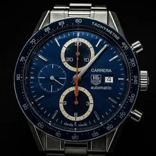 Tag Heuer — TAG Heuer Carrera CV2015 Calibre 16 Blue Chronograph Automatic Full Set — Watch — resale