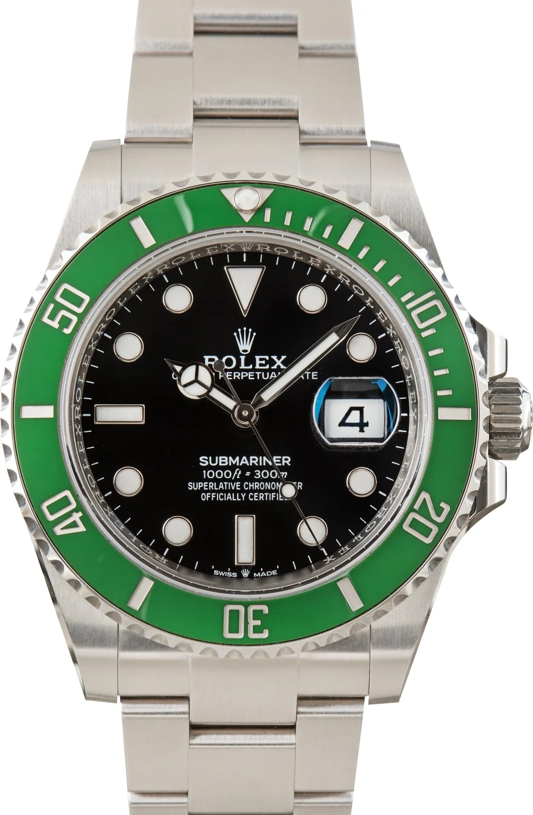 Rolex — Black Dial Rolex Submariner Ref 126610LV Green Bezel — Watch — resale