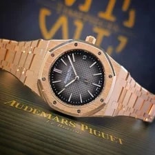 Audemars Piguet — Audemars Piguet Royal OAK 39MM 16202OR Jumbo 18K Rose Gold B&P — Watch — resale