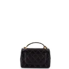 Chanel Coco CC Plaques Top Handle Flap Bag Quilted 3