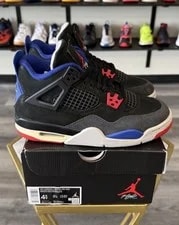 Air Jordan — Size 4.5Y - Air Jordan 4 Retro Air - Lettering Preowned OG Box — Sneaker — resale