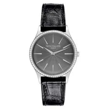 Patek Philippe Calatrava White Gold Gray Dial Diamond 4897G 2