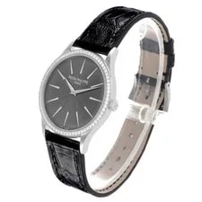 Patek Philippe Calatrava White Gold Gray Dial Diamond 4897G 4