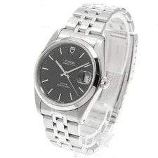 Tudor Prince Date 74000N 34mm SS Black #C22487 2