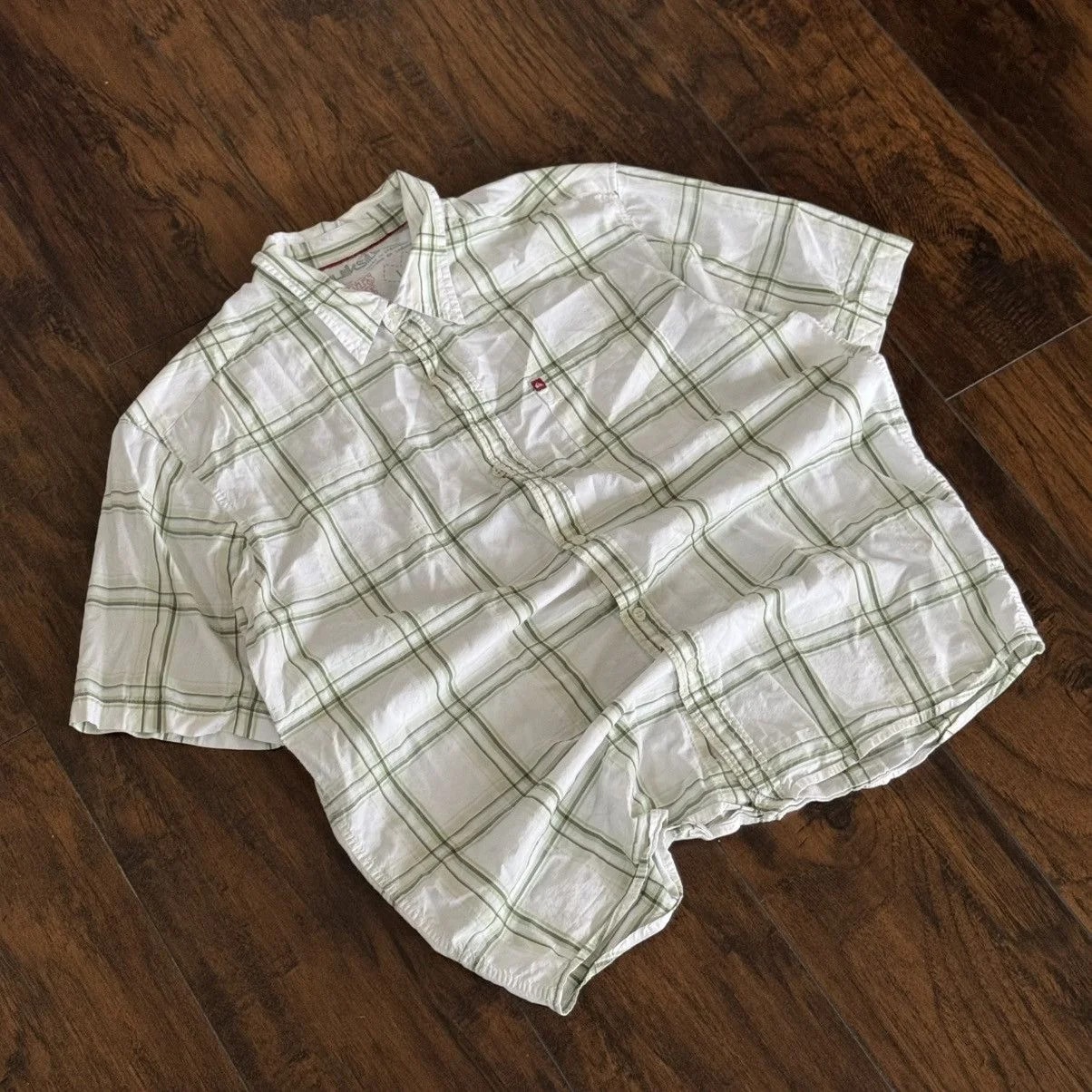 90s Y2K Quicksilver Plaid Button Up Shirt L — streetwear — resale