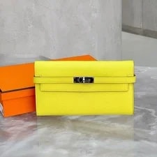 Hermès — Hermès Kelly Wallet Long Wallet With Palladium Hardware Auth — Handbag — resale