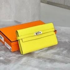 Hermès Kelly Wallet Long Wallet With Palladium Hardware Auth 3