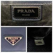 Prada Business Briefcase Triangular Plate 4