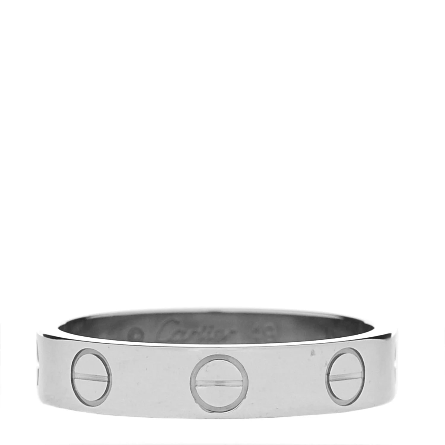 Cartier — 18K White Gold 3.5mm Love Wedding Band 49 5 — Jewelry — resale