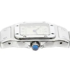 Cartier Santos Galbé SM W20017D6 24mm SS Beige Dial Quartz #C230 4