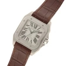 Cartier WSSA0008 Santos 100 MMWatches Silver Dial Steel 【472】 2