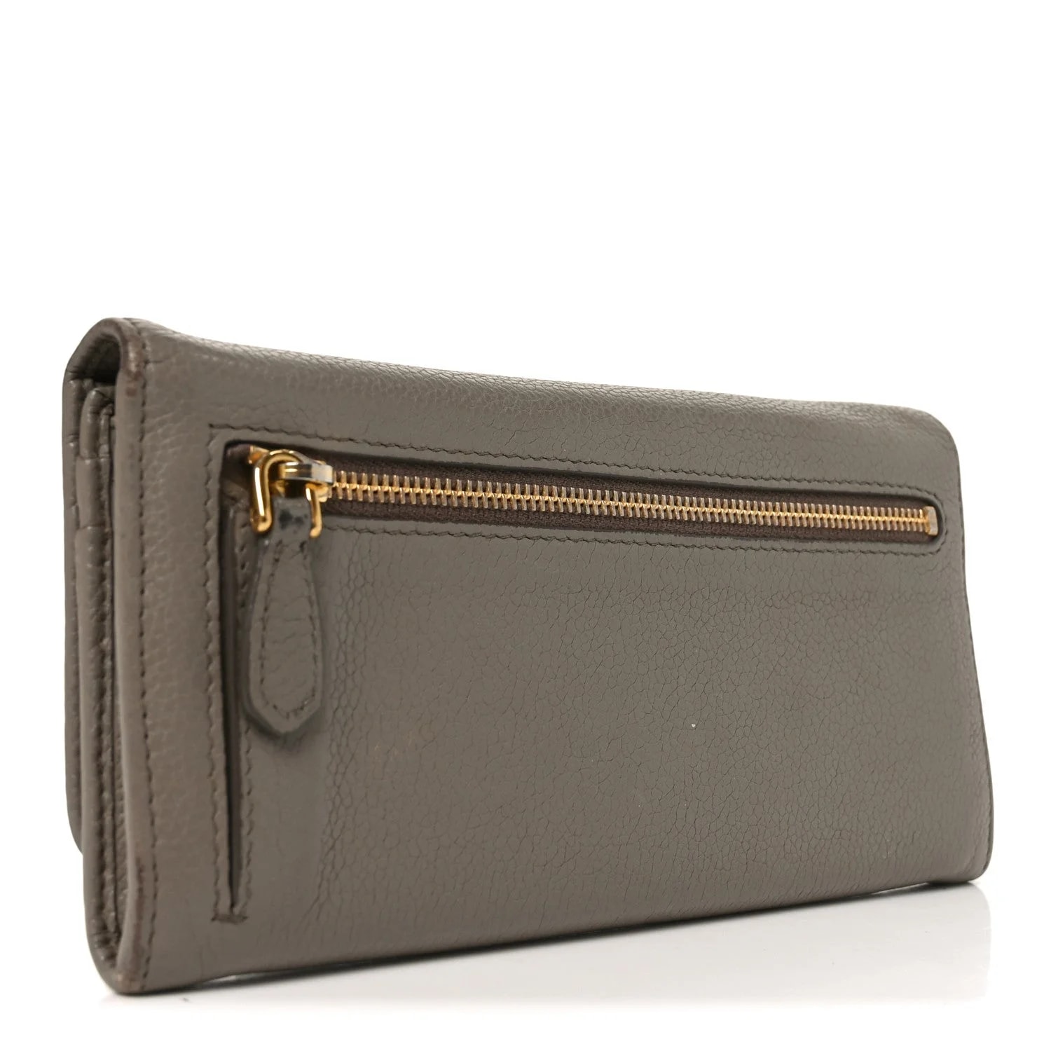 Vitello Daino Metal Continental Flap Wallet Argilla 3