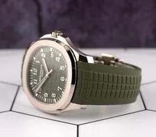 Patek Philippe Aquanaut Jumbo 18K White Gold Khaki Green 5168G-010 3