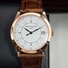 Patek Philippe — 2011 Patek Philippe Calatrava 5296R 38mm Rose Gold "Sector Dial" Full Set — Watch — resale
