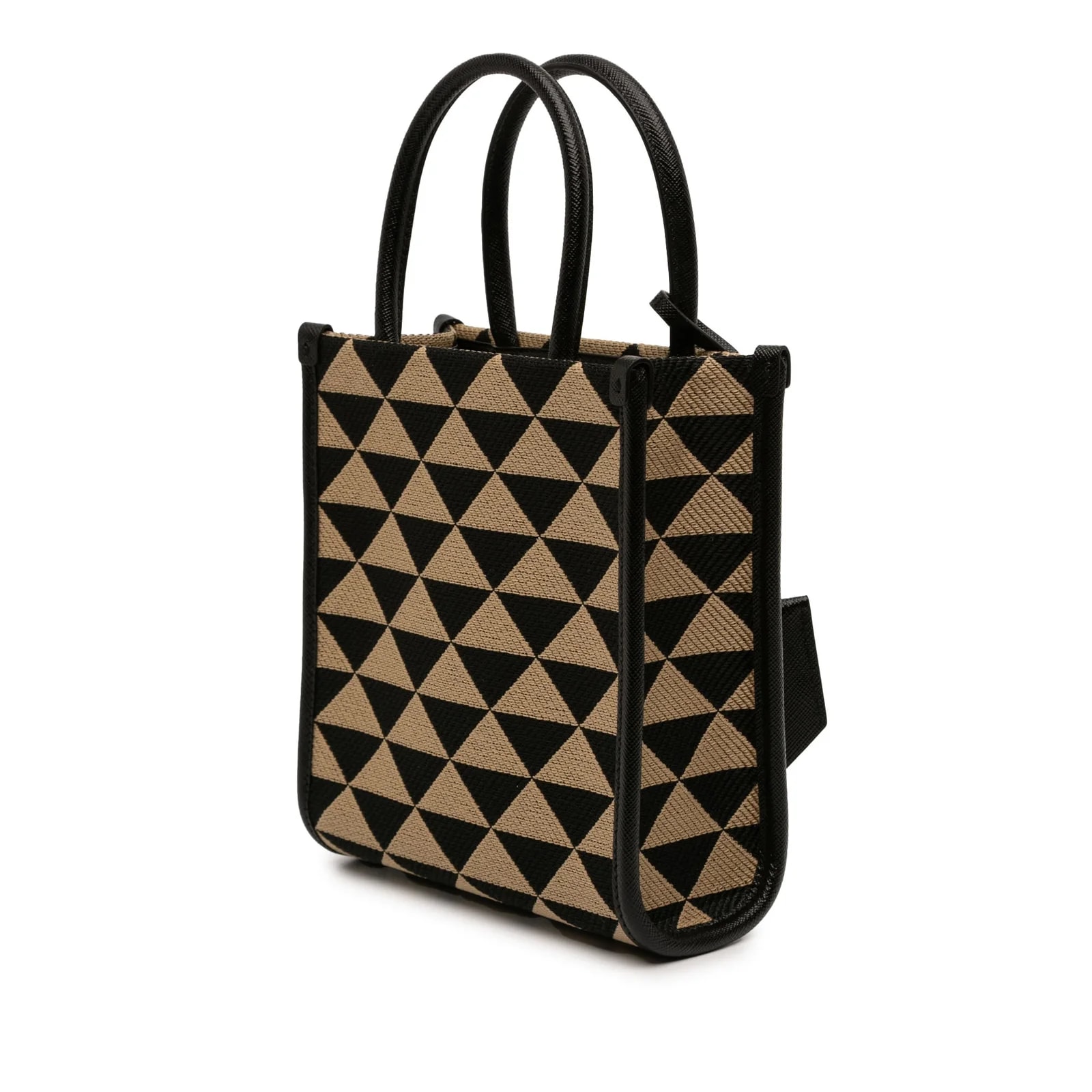 Mini Embroidered Symbole Triangolo Satchel 2