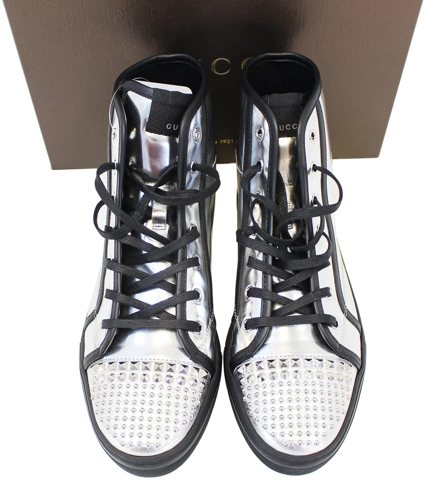 Gucci — Gucci Metallic High Top Studs Size 41 G US 11.5 370875 — Sneaker — resale