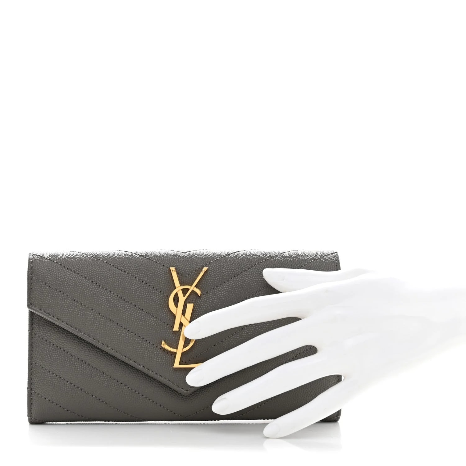 Grain de Poudre Chevron Flap Wallet Fog 2