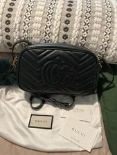 Gucci GG Marmont Chevron Crossbody Chain Strap Dust Charm 2