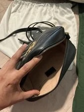 Gucci GG Marmont Chevron Crossbody Chain Strap Dust Charm 3