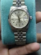 Rolex — Rolex Datejust 31 Silver Stick Dial on Jubilee 68274 With Box — Watch — resale