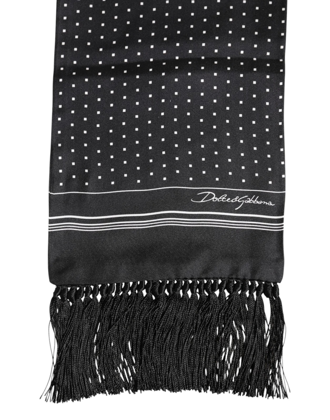 Dolce & Gabbana Polka Dot Fringes Foulard Scarf 2