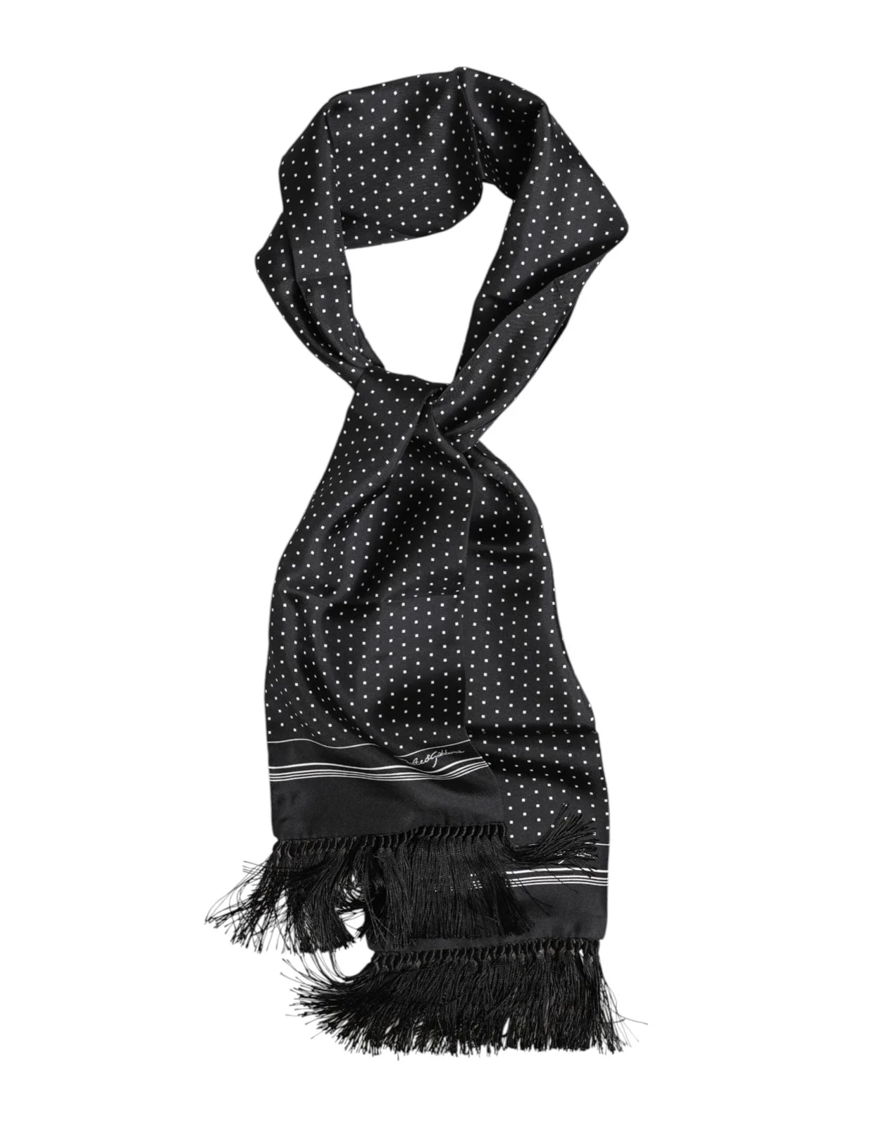 Dolce & Gabbana Polka Dot Fringes Foulard Scarf 3