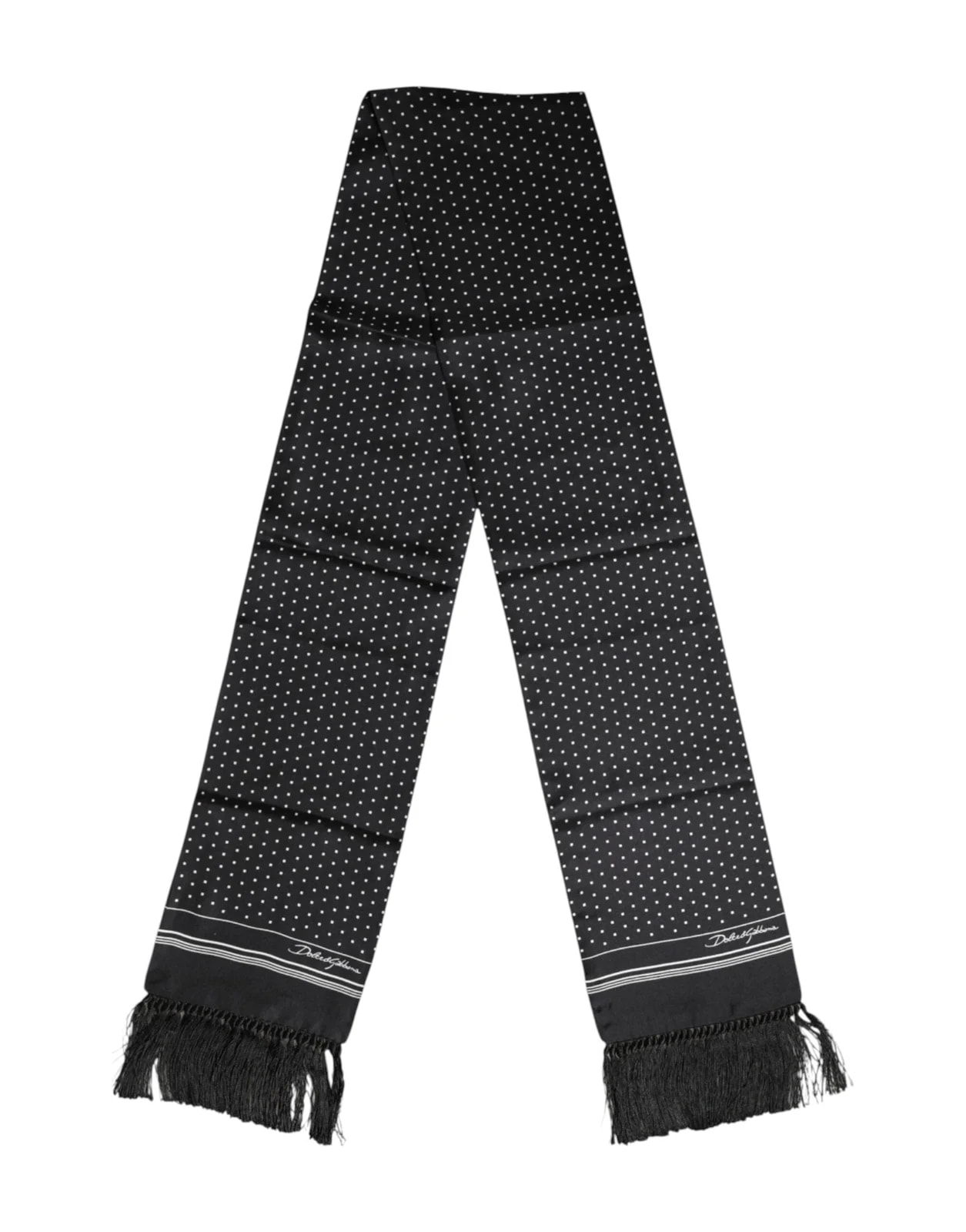 Dolce & Gabbana Polka Dot Fringes Foulard Scarf 4