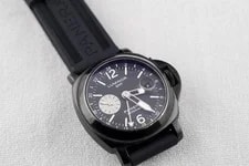 Panerai Luminor Gmt Automatic Black Dial on Leather PAM00088 4