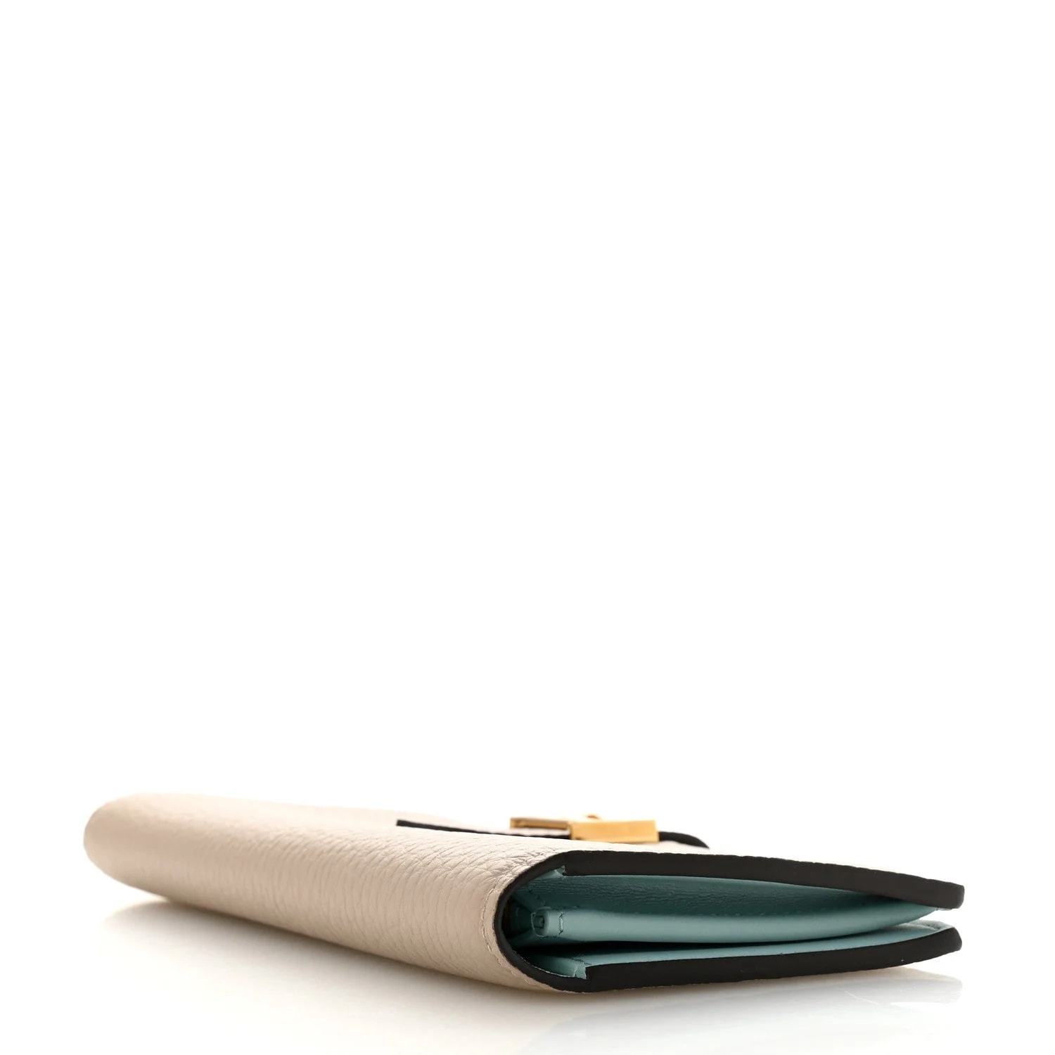 Taurillon Vertical Capucines Wallet Galet 4