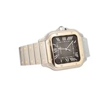 Cartier Santos Large Steel & Yellow Gold Gray Dial 47.5x39.8mm W2SA0030 4