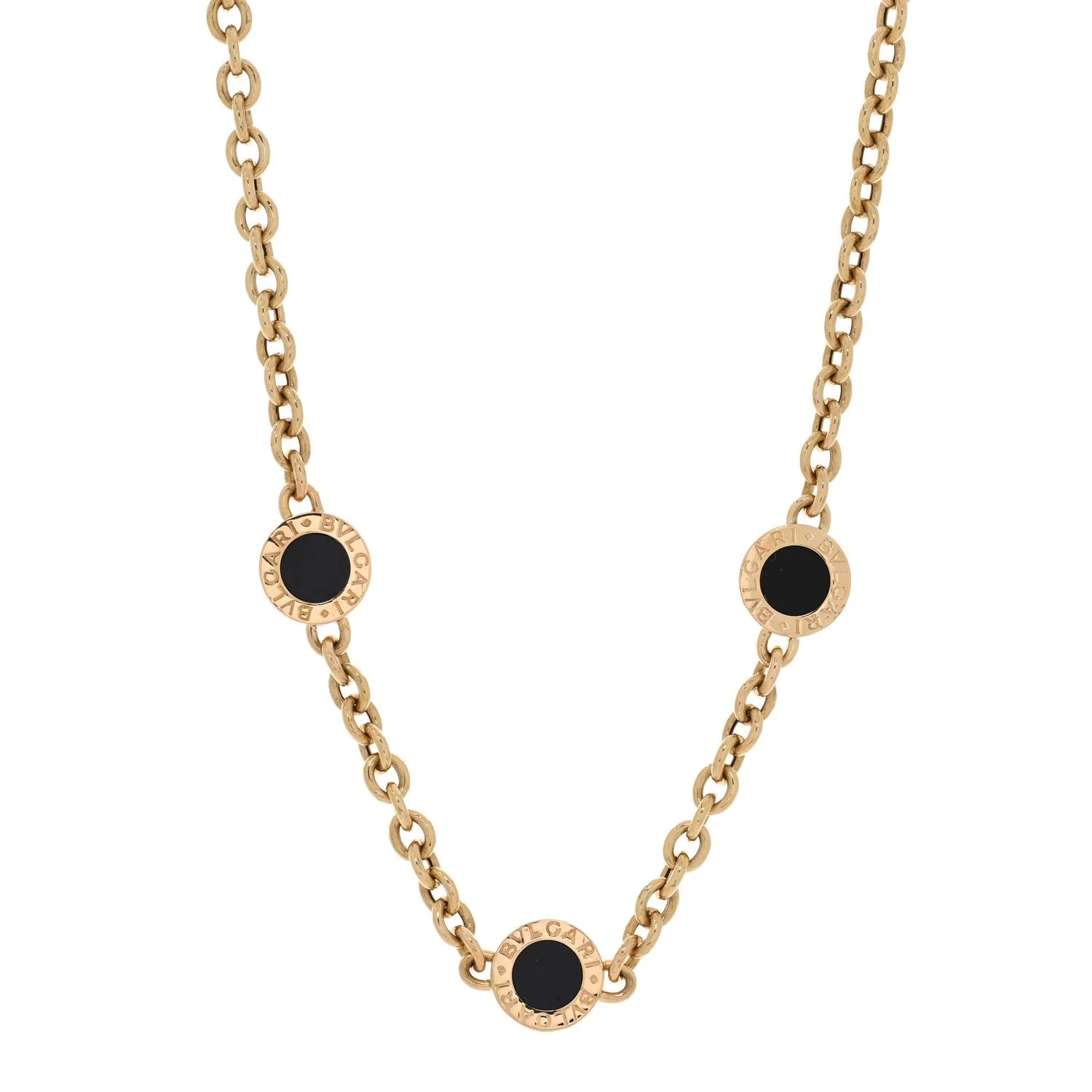 Bulgari — 18K Yellow Gold Bvlgari Station — Jewelry — resale