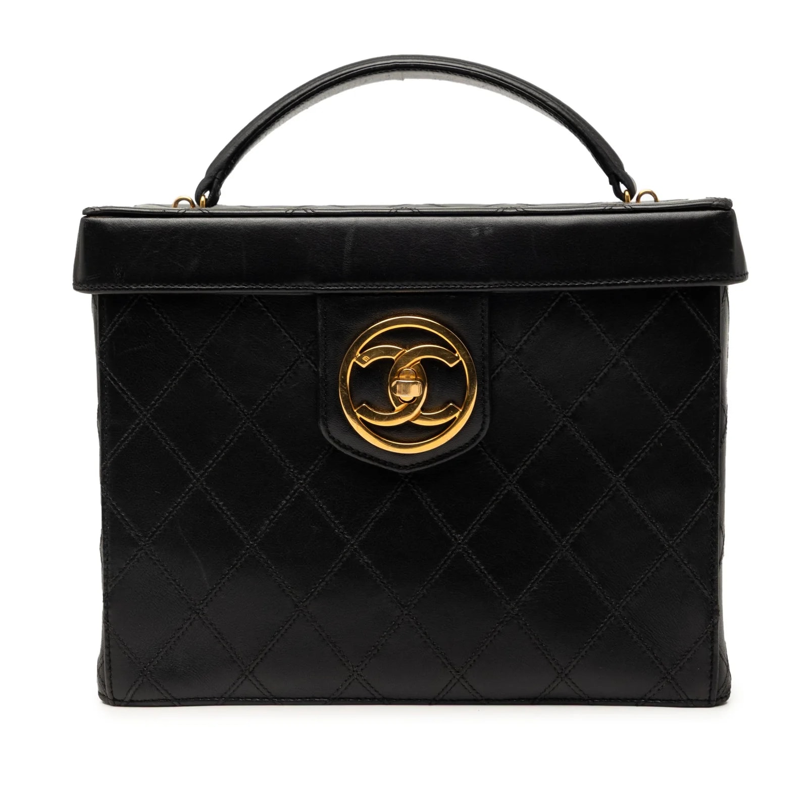 Chanel — CC Stitched Turnlock Vanity Case — Handbag — resale