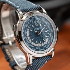 Patek Philippe 5330G-001 World Time Date Complications White Gold Blue Dial 40mm 2