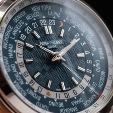 Patek Philippe 5330G-001 World Time Date Complications White Gold Blue Dial 40mm 3