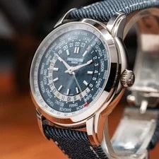 Patek Philippe 5330G-001 World Time Date Complications White Gold Blue Dial 40mm 4