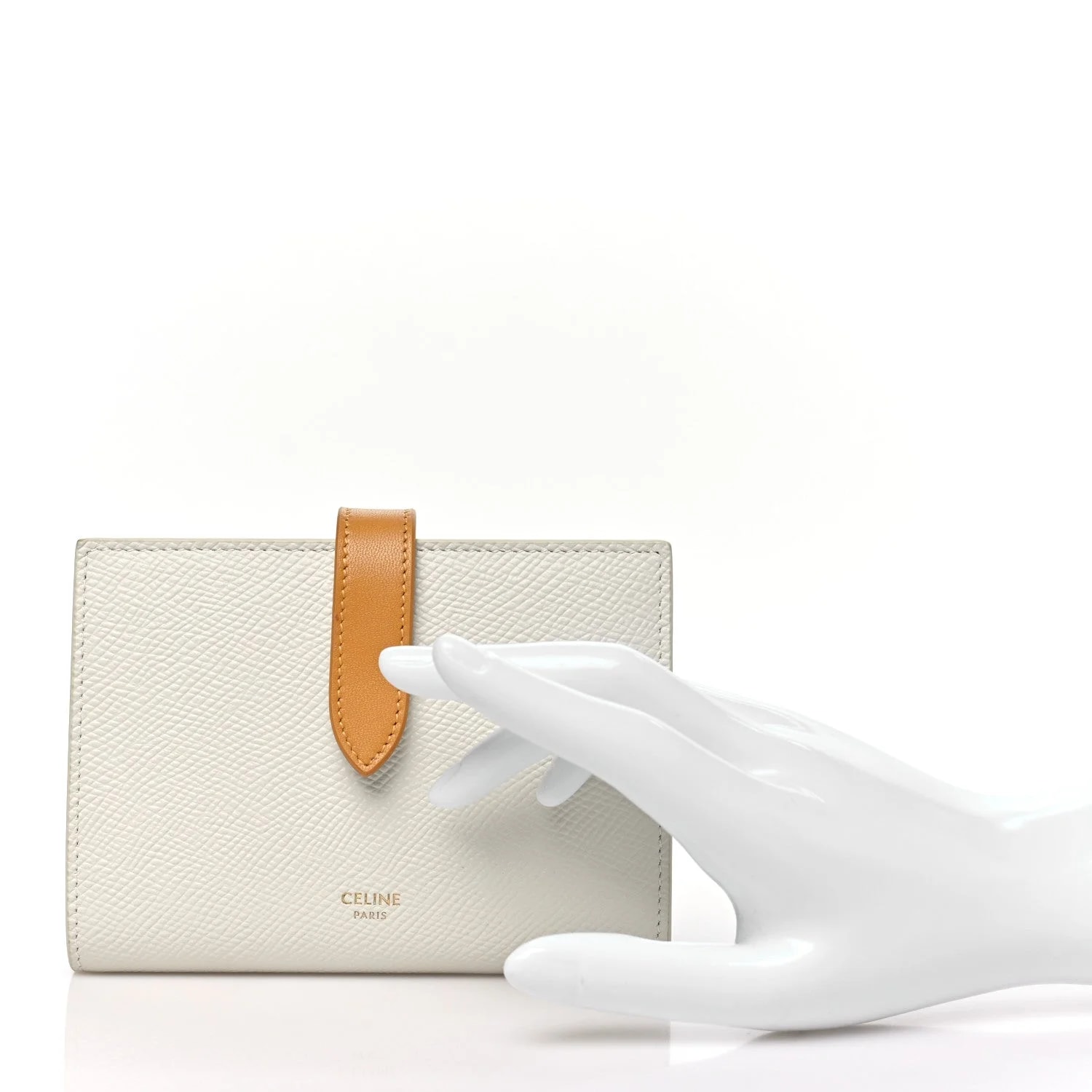 Grained Medium Multifunction Strap Wallet Ocre 2
