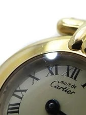 Cartier Must 590002 Yellow Gold Plated Silver Leather 24mm Quartz #TW2612 4