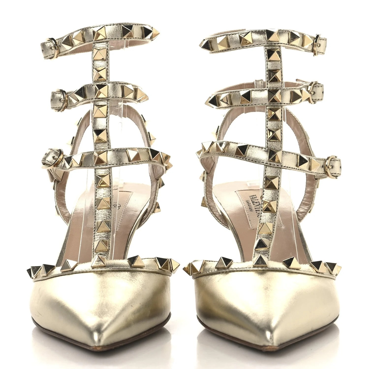 Metallic Rockstud Ankle Strap 65mm 36 3