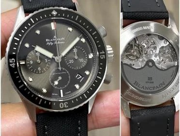 Blancpain Fifty Fathoms Bathyscaphe Flyback Chrono, 5200-1110-B52A. OEM Strap, OEM Clasp. Clean.. 2