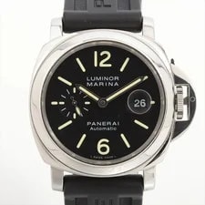 Panerai — Panerai Luminor Marina PAM00104 SS & Rubber AT Black Dial — Watch — resale