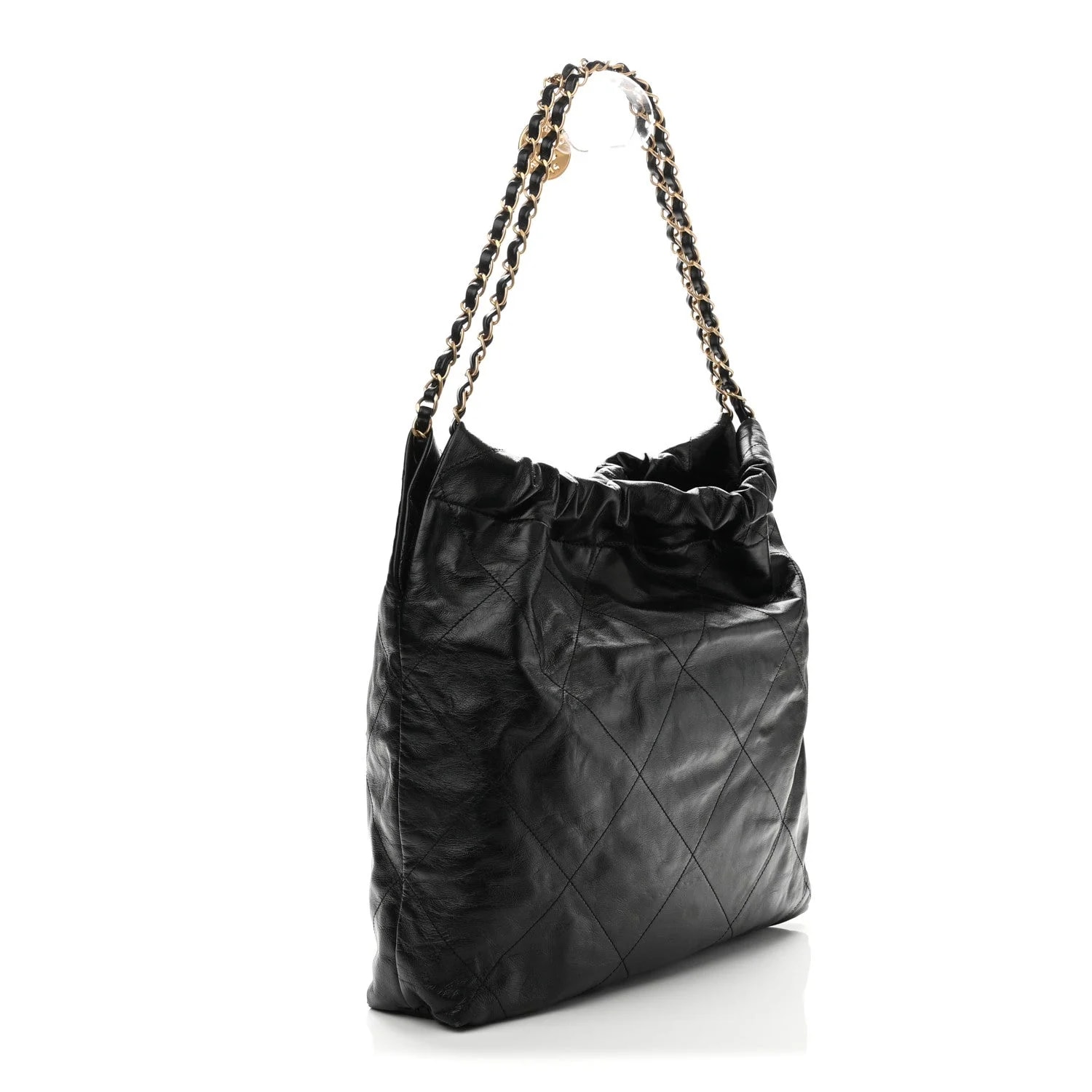 Shiny Double Pocket Chanel 22 3